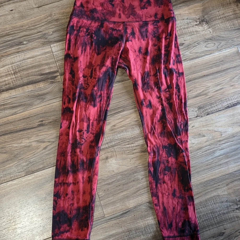 Lululemon Athletica Red and Black Leggings